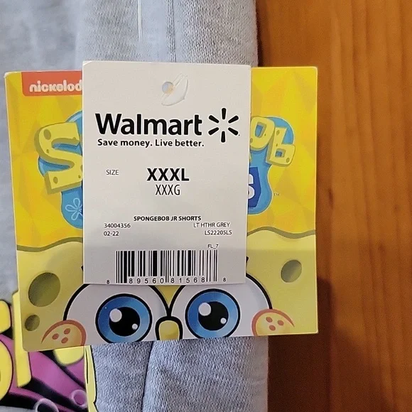 NWT Sponge Bob sleep shorts. Size XXXL Color is gray . - Picture 2 of 4